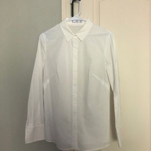 NWOT Mango Basic Cotton White Shirt